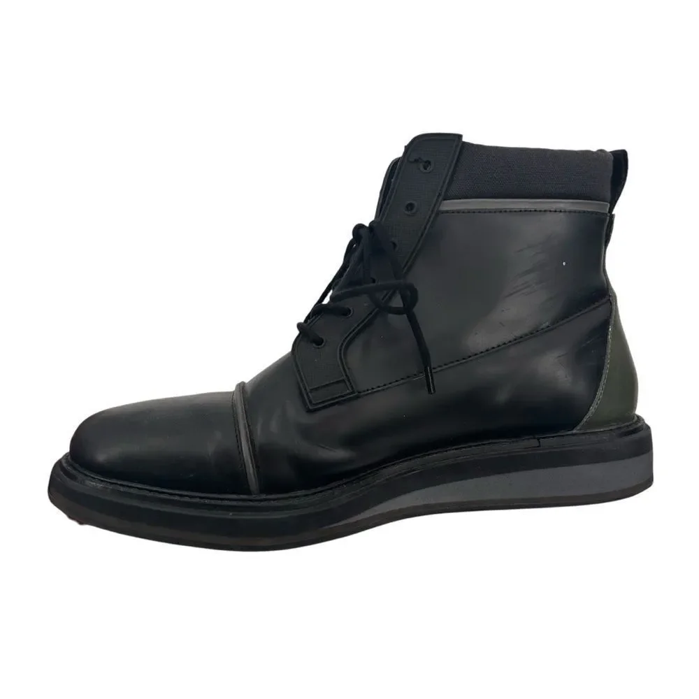 Vintage Foundry Men's Black with Olive Leather Boots size 10